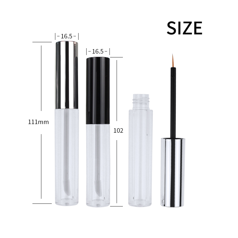 Jinze round shape lip gloss packaging eyeliner tube set 2.4ml/3ml two size custom color 