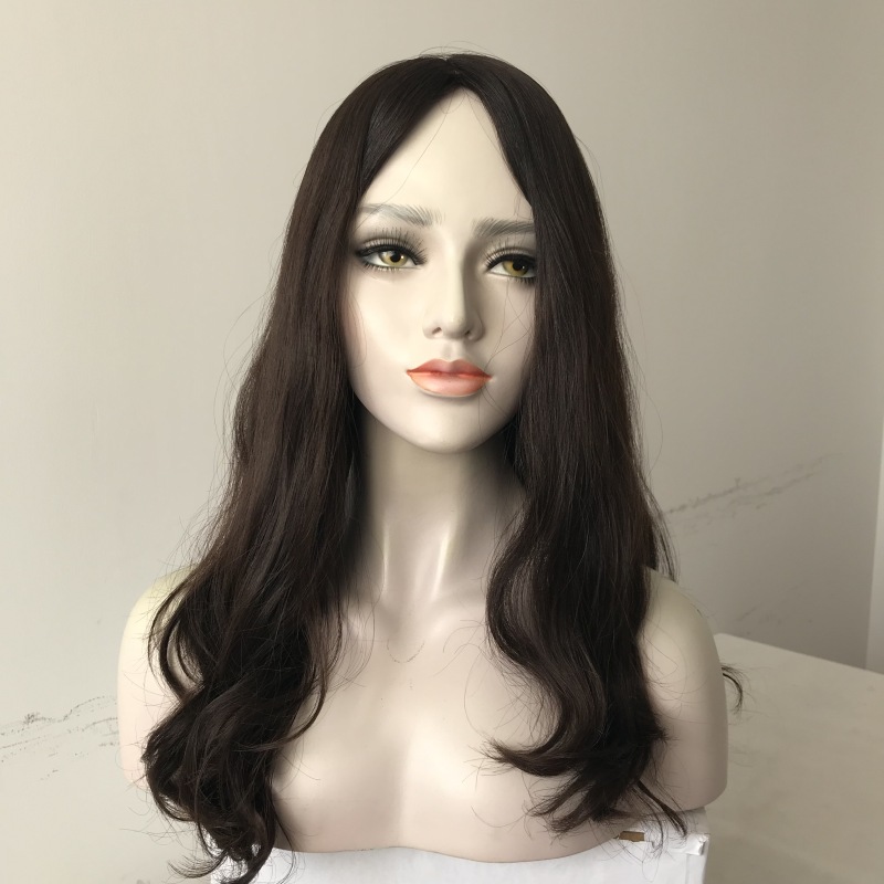 highlight color wave hair kosher wig mono top with Swiss lace Jewish Wig european hair