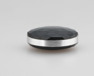 Luxury surlyn aluminium transparent round perfume bottle cap with collar