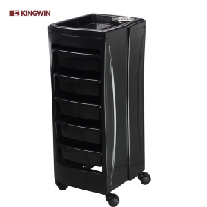 barber tools and equipment Black Professional Hair Salon Trolley beauty trolly