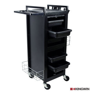 Professional Hairdressing Salon Beauty Barber Tool Deluxe Lockable Metal Trolley