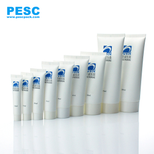 Round cosmetic plastic tube with different volume
