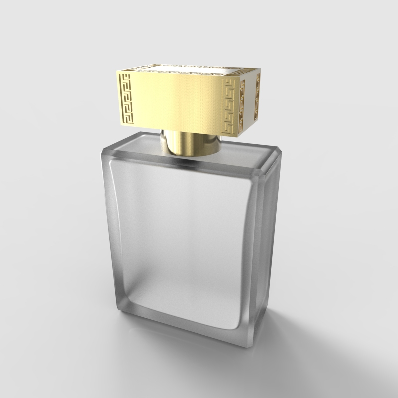 113ml Light Spray Glass  Fragrance Crimp Bottle With ABS Square Cap