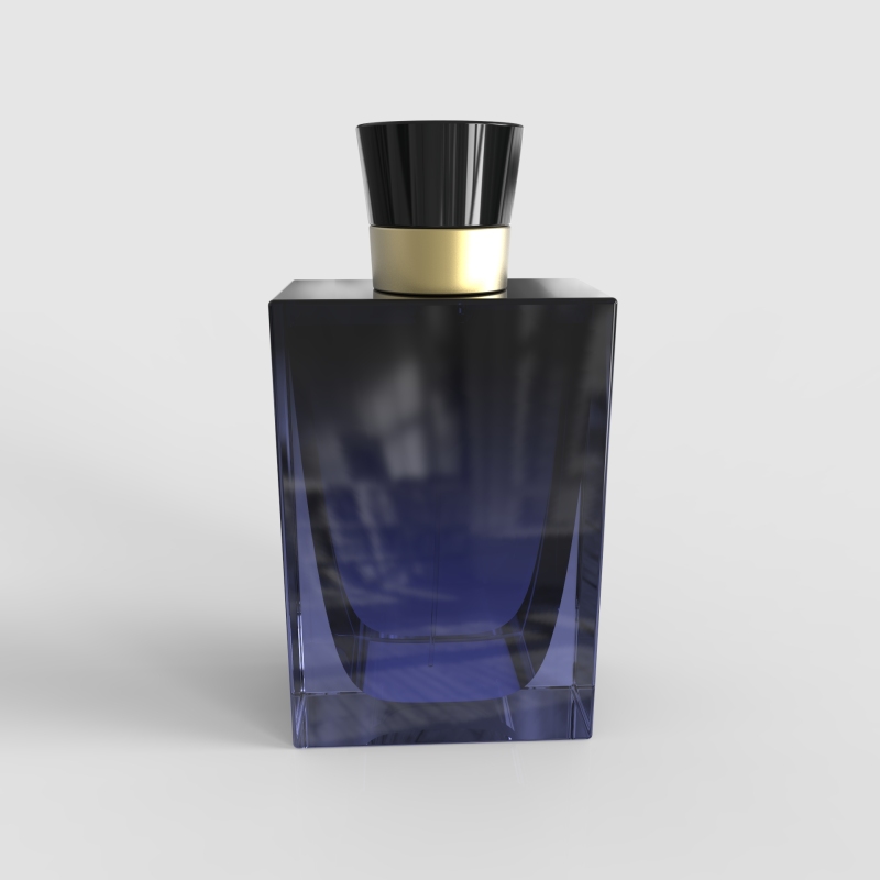 92ml Classic Polised Square Spray Unisex Glass  Perfume Bottle  Cap 