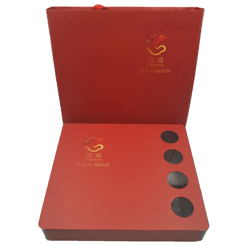 Custom printed boxes Gift Bags Paper Bag Packing Chinese Acrylic Boxes Custom Logo Tea Packaging Box with bag 