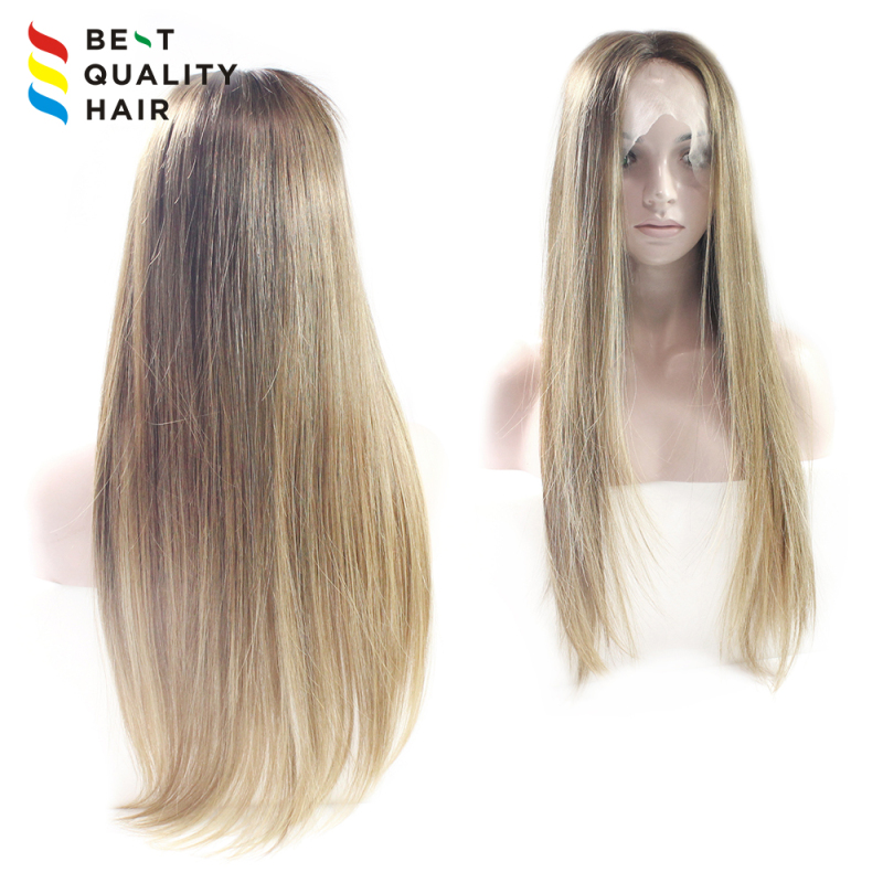 Custom made ombre color wigs, brazilian hair wigs 