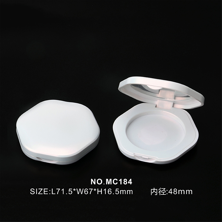 Fashionable Customized Cosmetic Private label Pearl white Makeup Containers Eye shadow Palette Case
