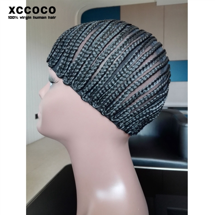 Wholesale Price Cornrow Braided Wig Caps Crotchet Black Color Crochet Braids Wig Caps For Making Wigs 