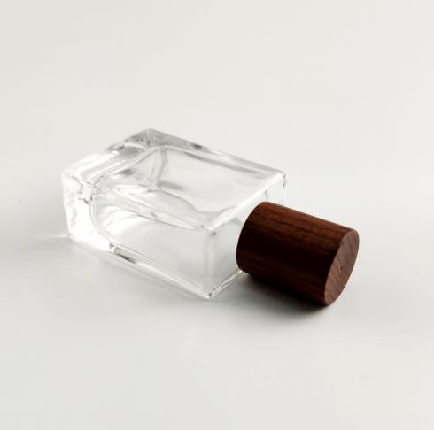 30 ml easy carry eco friendly good quality small size deodorant oil perfume glass bottle with wood cover 