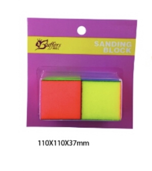 Neon color sanding file mini buffer block sponge sanding block 