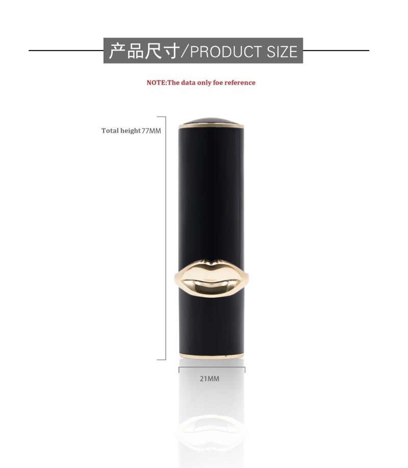 Empty lipstick tubes round black lipstick container 