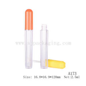 Colorful Transparent Empty Plastic Container Lip Gloss Tube