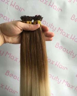 cuticle aligned remy fan tip Wholesale Double Drawn 100% Remy Human Hair Extension 