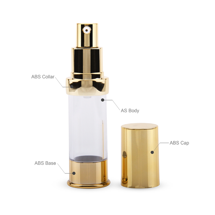 15ml 20ml 30ml Foundation Serum Lotion Spray Cosmetic Airless Pump Bottle 