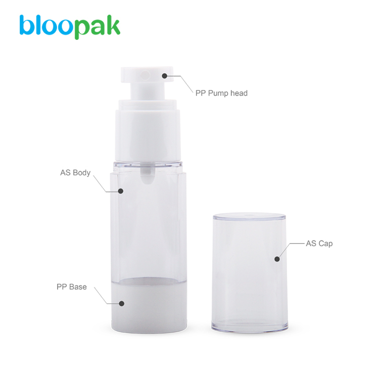 30ml 50ml Portable Refill Empty Plastic Airless Pump Spray Bottle 