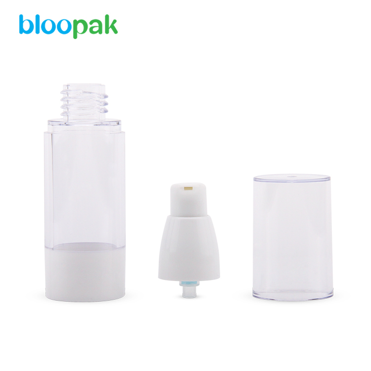 White AS Plastic Cosmetic Vacuum Airless Pump Bottle 