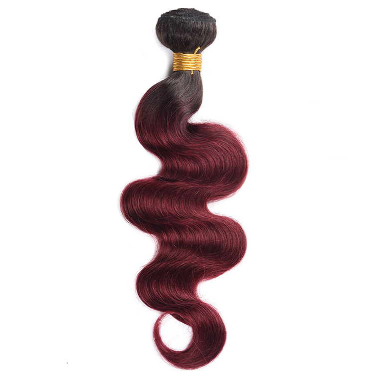 New Arrival Wholesale Ombre Color Virgin Brazilian Human Hair Bundles With Lace Closure 
