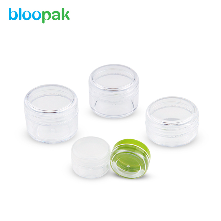 25ml cosmetic container makeup sample jar PS clear plastic jar J8120