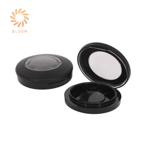 Magnet Round Empty Compact Powder Case with Transparent Window 