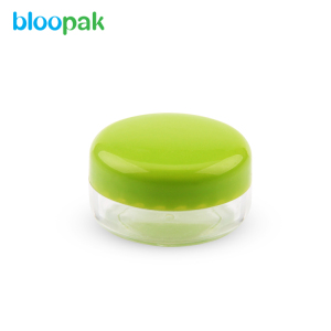 3g plastic cosmetic jar pp white green jars