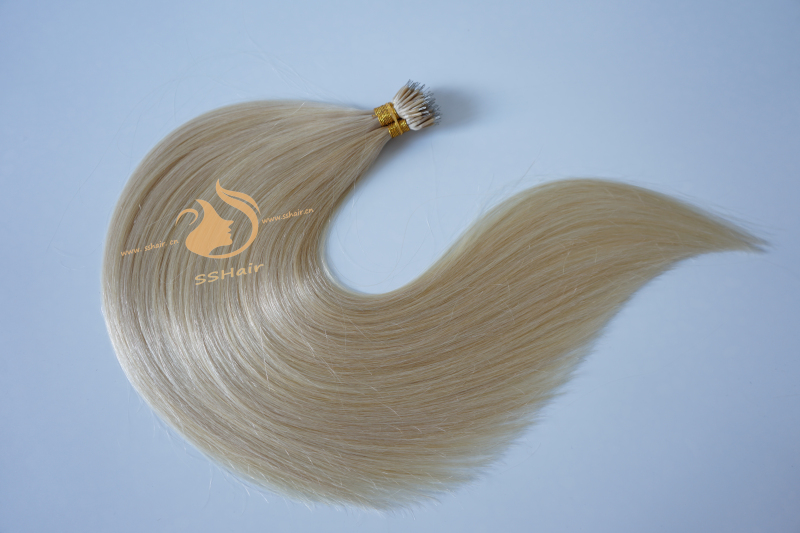 SSHair // Nano Ring Hair Extensions // Remy Human Hair // 60# // Straight