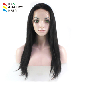 Cheaper price natural color indian remy hair full lace wig in stock
