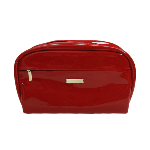 2020 Fashion Makeup Bag Waterproof Red Tour Storage Bag Smooth PU Leather Cosmetic Bag Pouch 