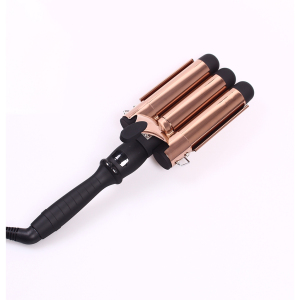 Three Barrel Ceramic different Wave Curler Automatic LCD Curling Iron With Triple