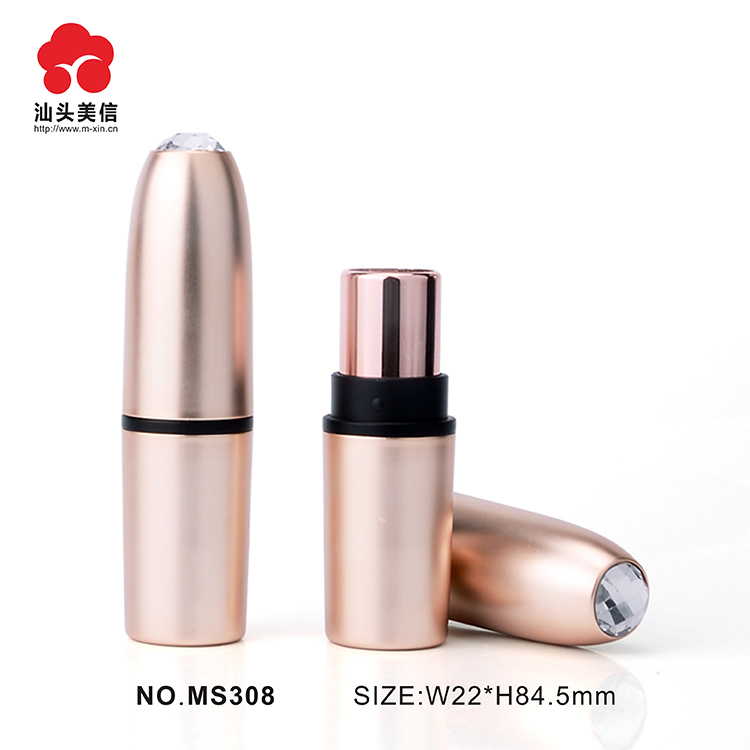 Wholesale Customized New Fashion Empty Round Shaped with Unique Plastic Cosmetic Lip Balm Tube / Lipstick tube Packaging