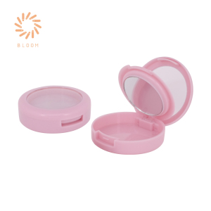 Plastic Cosmetic Packaging Empty Compact Powder Case Two Way Blusher Case 