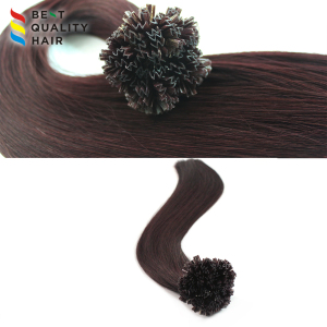 Custom made wine red color M tip hair extension