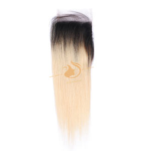 SSHair // Lace Closue // Remy Human Hair // 1B T 613# // Straight