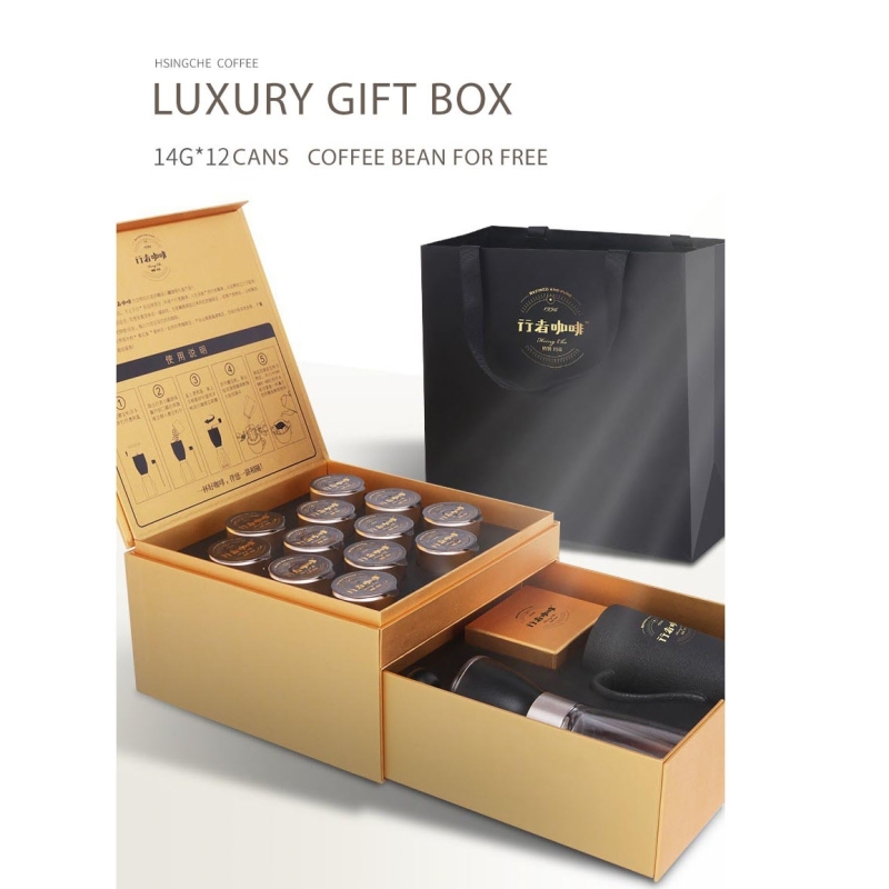 2020 Hot Sale Gold Gift boxes packaging For Sugar Food Coffee Bean Tea Tin Can Ceramic mug gift box