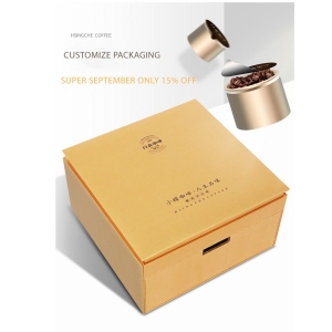 2020 Hot Sale Gold Gift boxes packaging For Sugar Food Coffee Bean Tea Tin Can Ceramic mug gift box