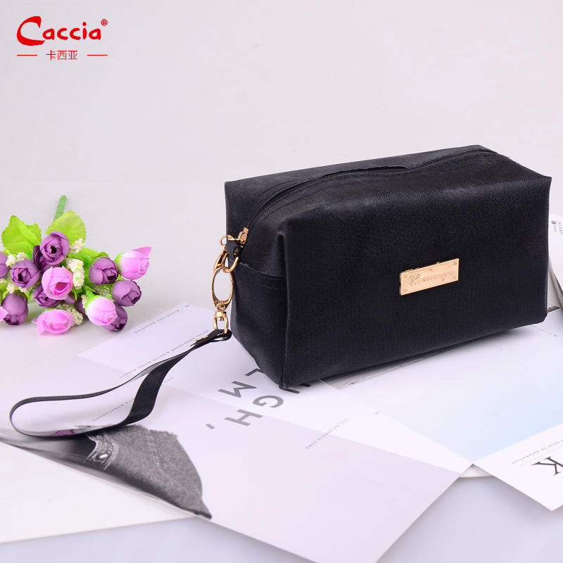 New Elegant Large Capacity Makeup Bag High-end Cosmetic Bag Portable Polyester Wash Toiletry Organizer with zipper