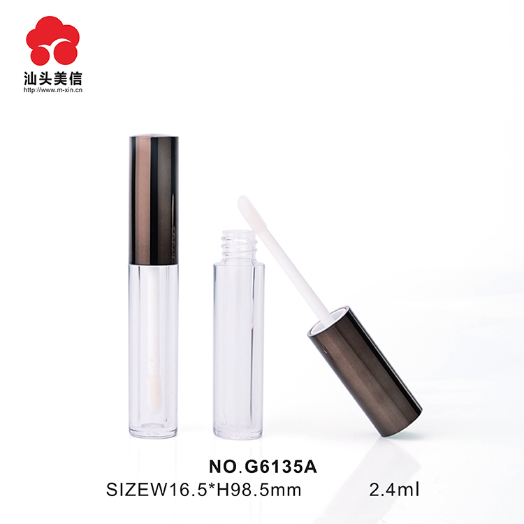 2.4 ml New Arrived Wholesale Upscale Round shape Custom color lip gloss cosmetic packaging tube lipgloss containers