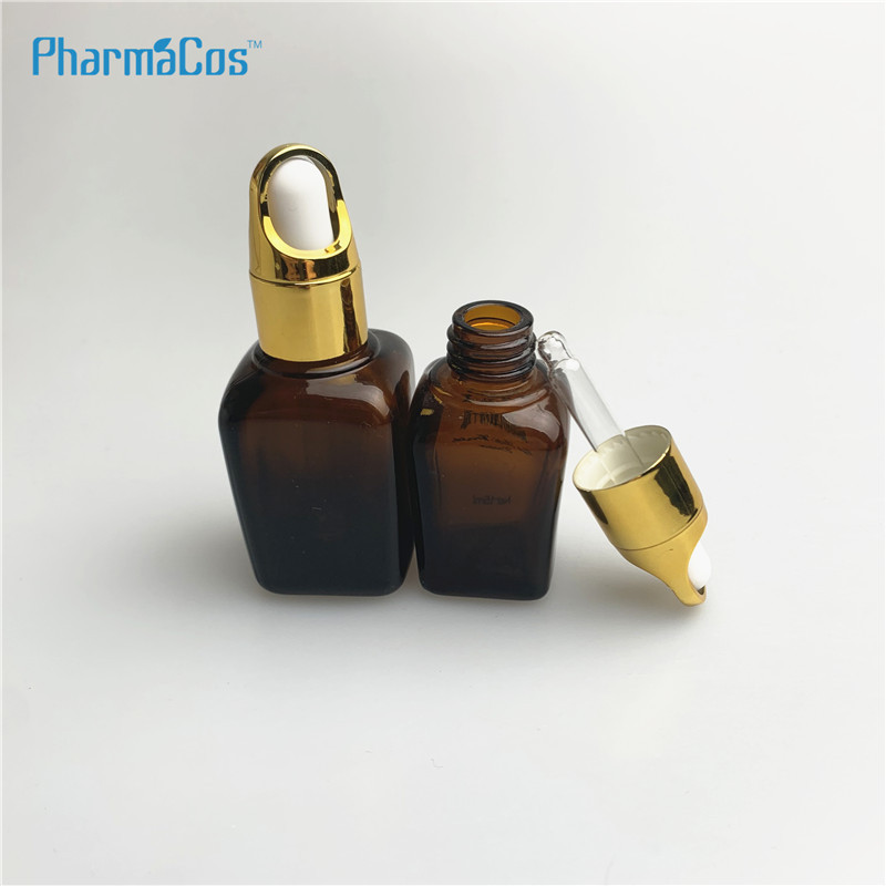 Essential oil bottles with glass dropper