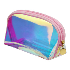 Fashion Holographic Makeup Bag Travel Cosmetic Bag Clear Waterproof Washing Bag Women Clutch Bags Wholesale 