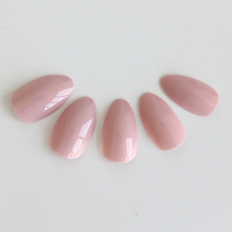 LD003-M802 Ladybird faux nails 24pcs/box almond solid color false art nail tips