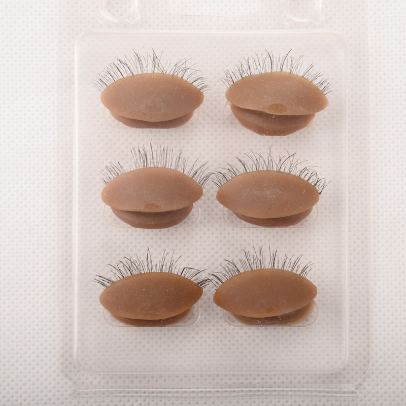 3 Colors Eyelashes Extension Training Mannequin Head Replacement Eyelids Professional Training Heads Tool 
