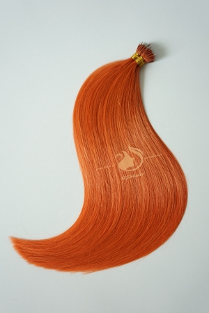SSHair // Nano Ring Hair Extensions // Remy Human Hair // Orange // Straight