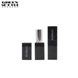 Wholesale Empty Square Plastic Black Lipstick Tube Cosmetics Lip stick Packing Tube Design 