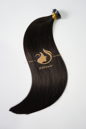 SSHair // Flat Tip Hair Extensions // Remy Human Hair // 1B# // Straight