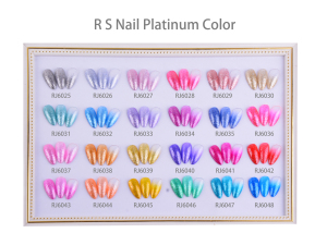 R S Nail 3 Step Gel Platinum Color - 122 Colors