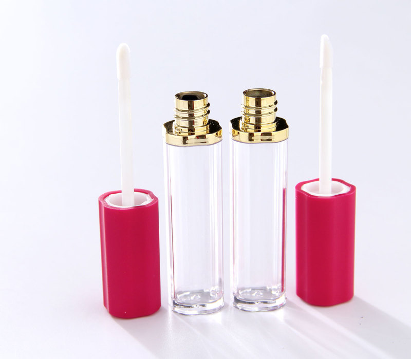 flower shape  empty matte black silver gold lip gloss containers tube 10ml packaging with wands