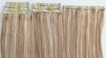 Clips in hair extensions