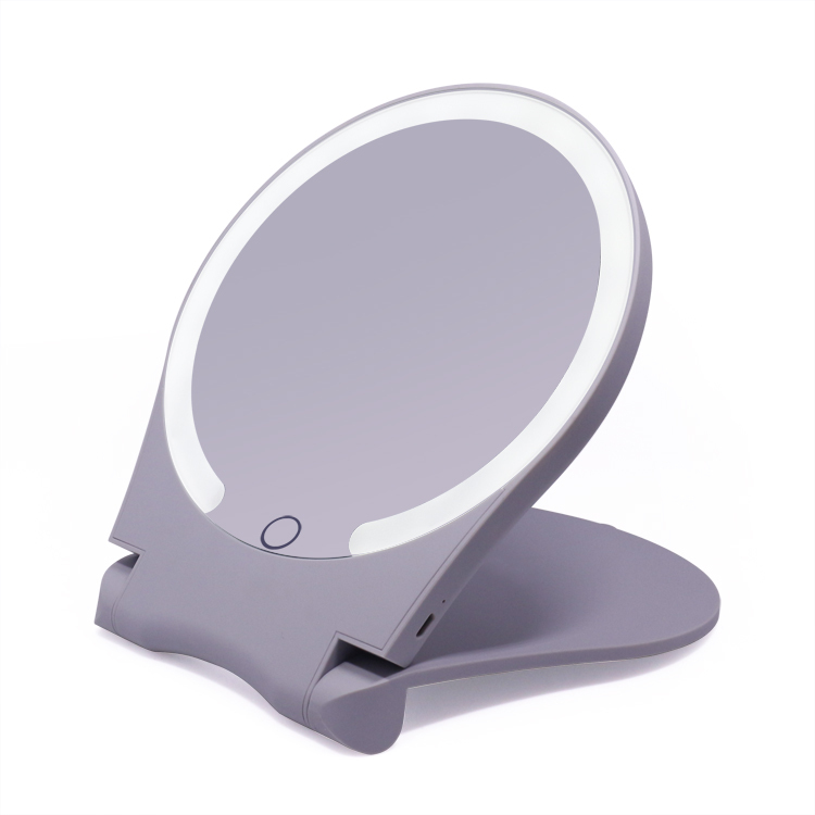 Round Shape Magnifying Lighted Makeup Mirror with LED Lights