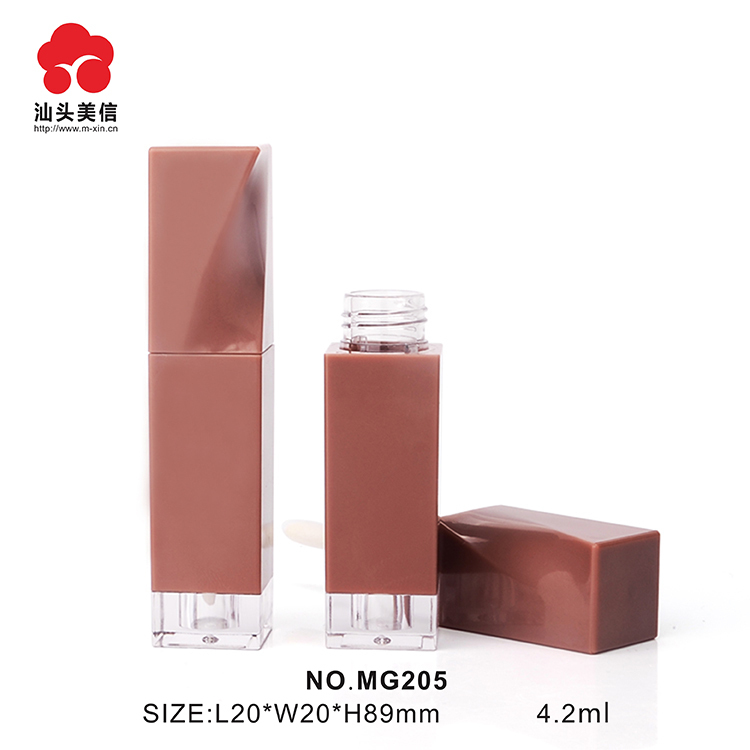 5 ml Private label Upscale Square shape Custom color empty lip gloss cosmetic packaging tube lipgloss containers