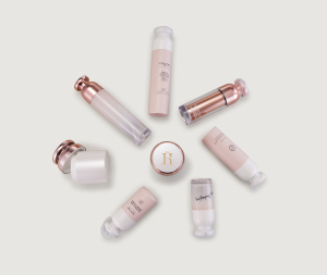 HYANG Skin care products packaging Plastic Cylindrical Empty Packaging Acrylic Serum Lotion Bottle and Cream Jar