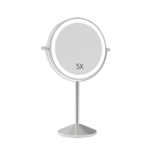 Metal Double Sides 1X/5X LED Makeup Beauty Lighted Mirror